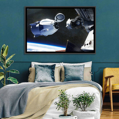 Crew Dragon Docking to ISS Wall Art