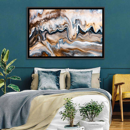Marbled Gold Swirl Wall Art