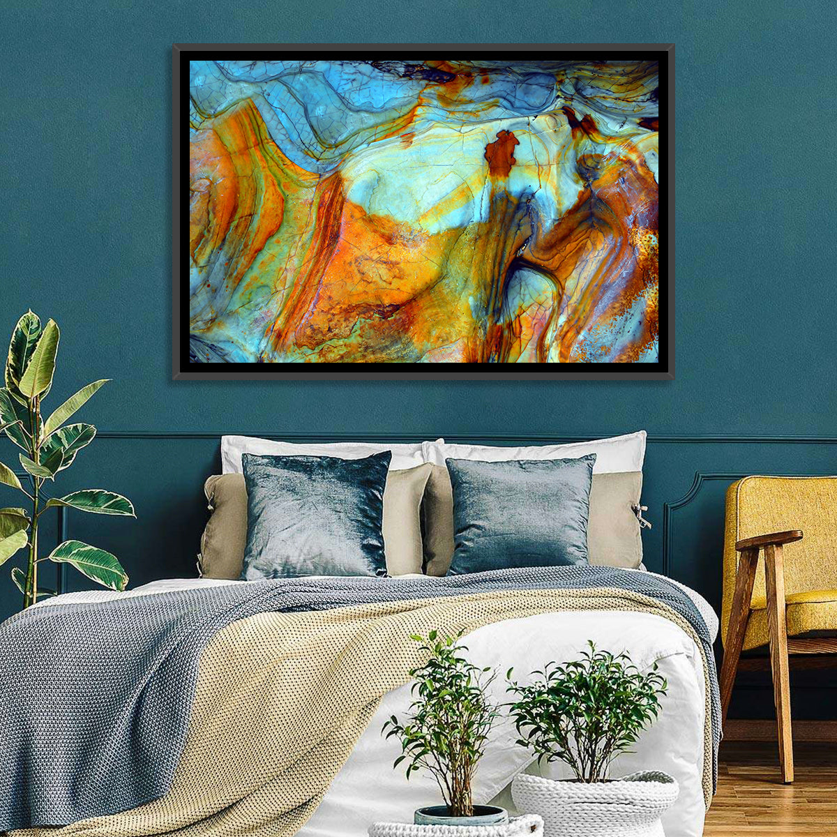 Agate-inspired Rock Pattern Wall Art