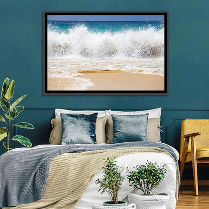 Breaking Wave Over Wet Sand Wall Art