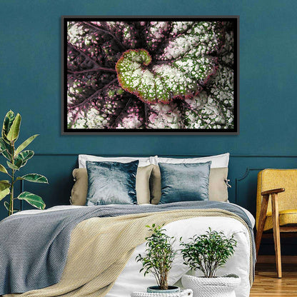 Begonia Leaf Spiral Geometry Wall Art