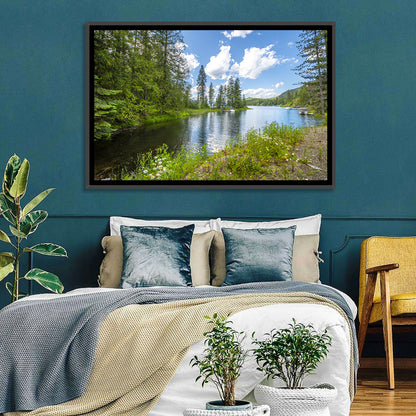 Lake Pend Oreille Wildflower View Wall Art