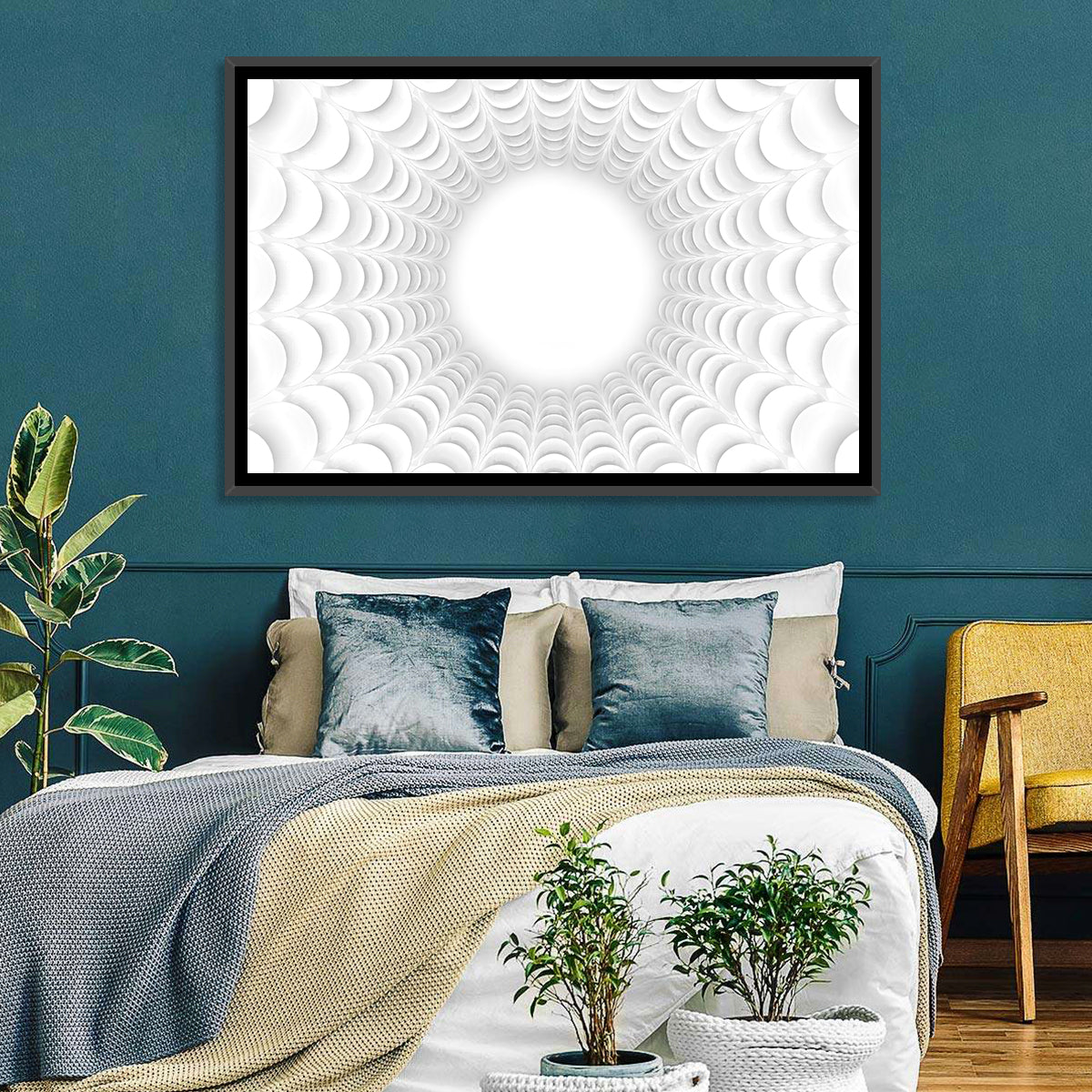 White Bubble Sphere Tunnel Wall Art