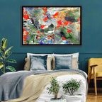 Melting Green Impasto Abstract Wall Art