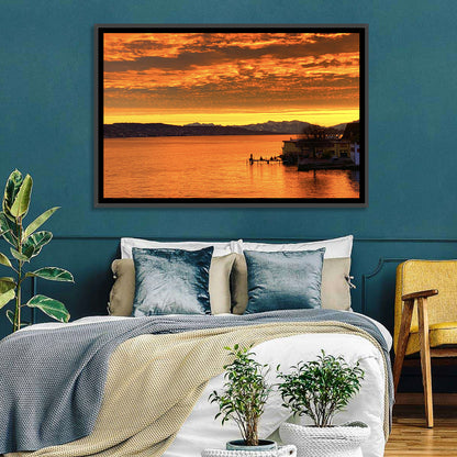 Lake Zurich Golden Sunset Wall Art