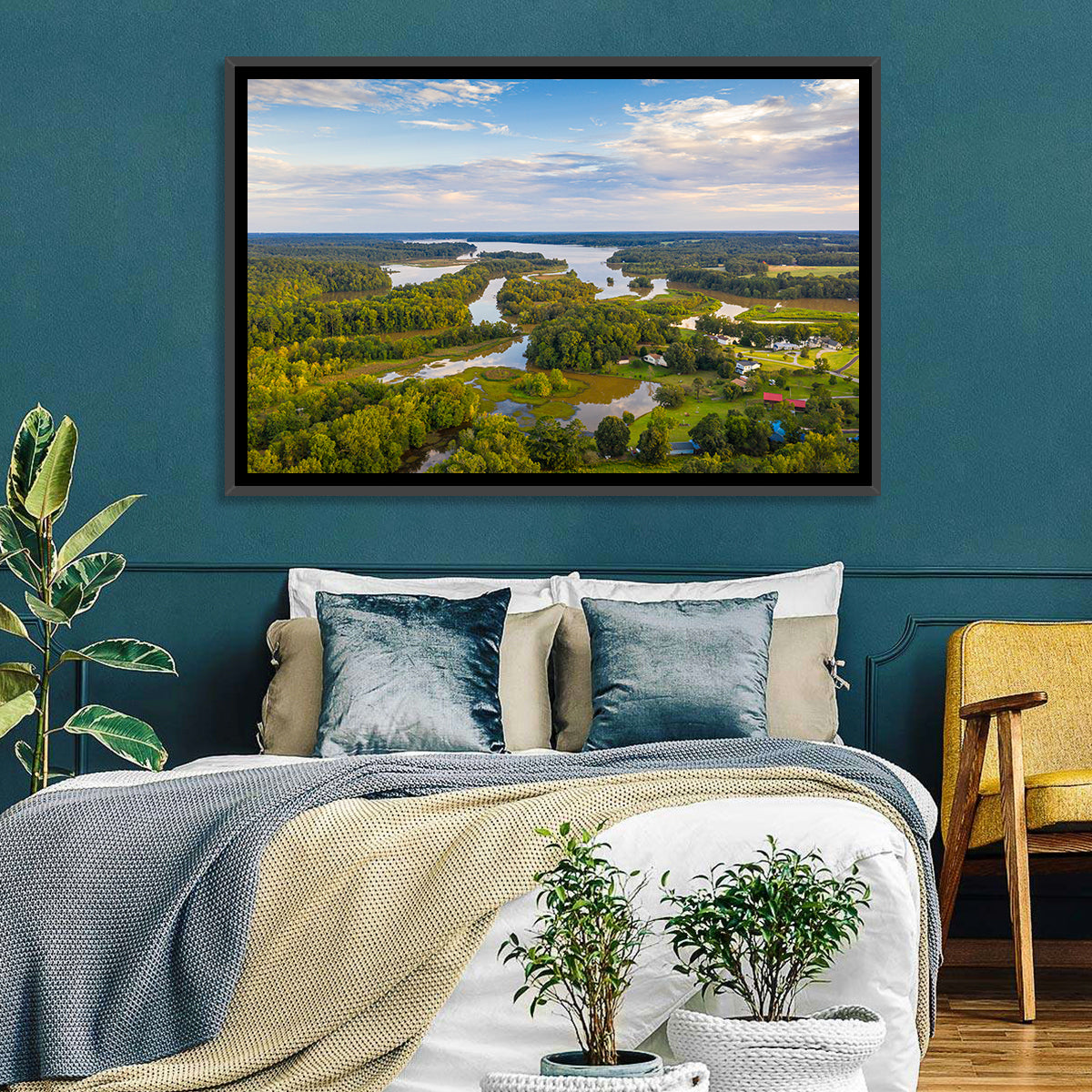 Lake Oconee Aerial Landscape Wall Art