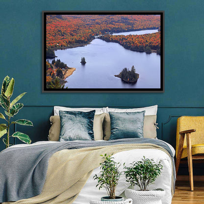 Lake Monroe Aerial with Islands Wall Art