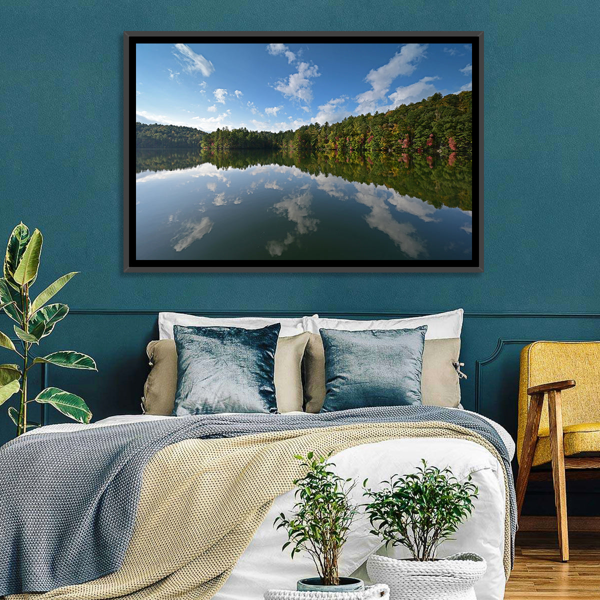 Autumn Reflection at Lake Santeetlah Wall Art