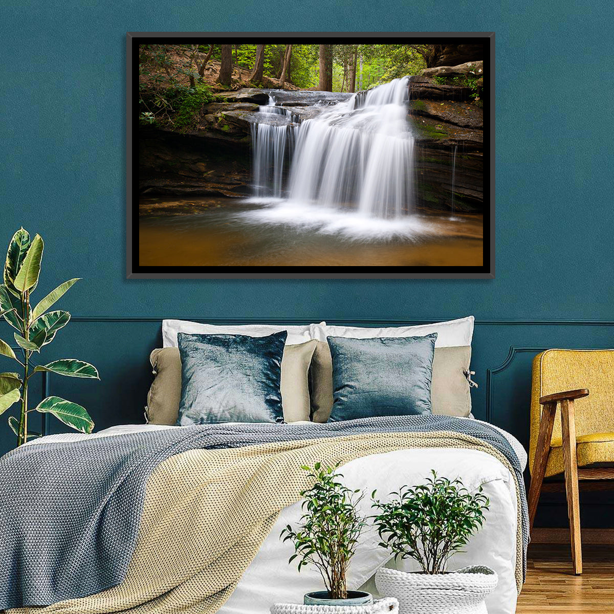 Table Rock State Park Waterfall Wall Art in a room, landscape