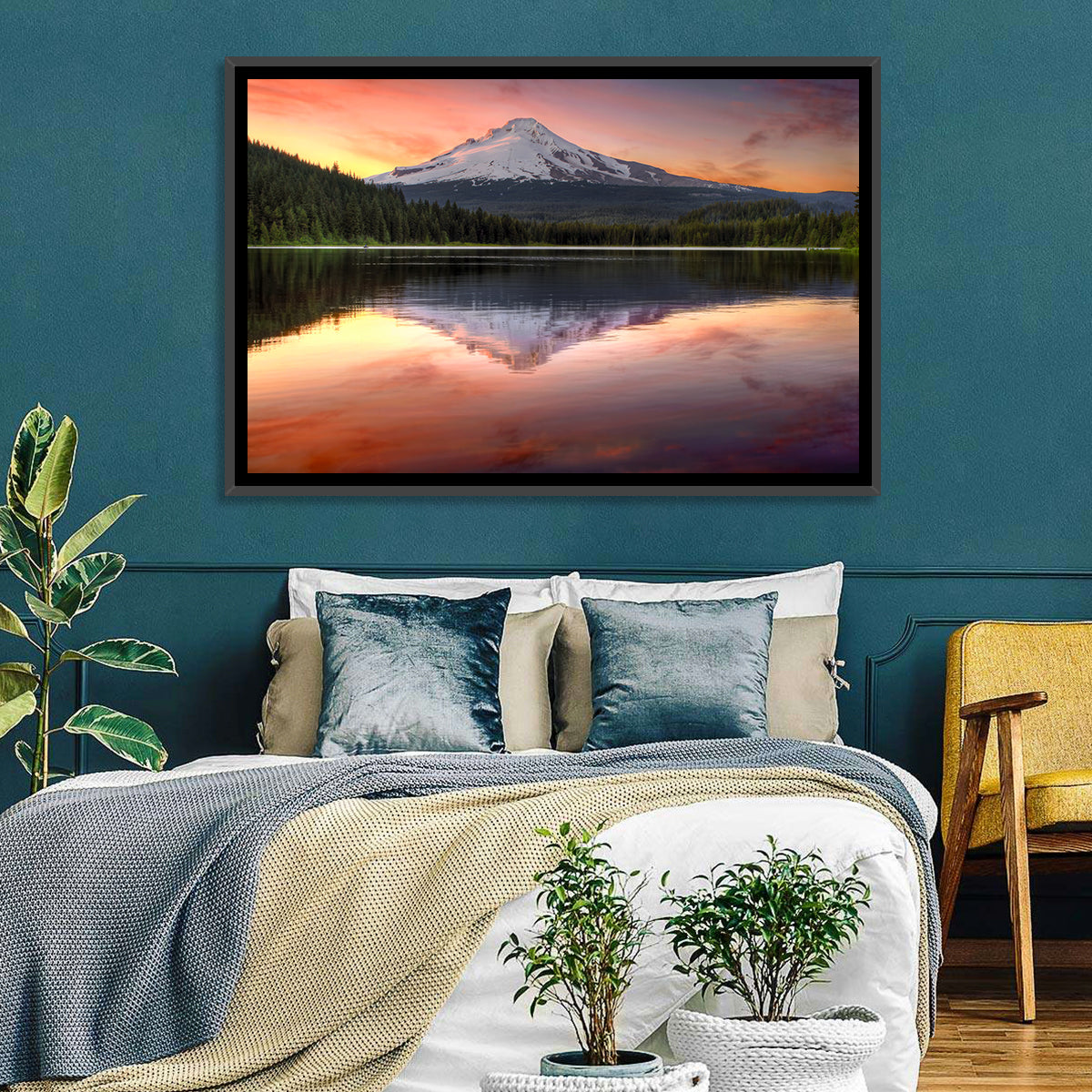 Mount Hood Reflected at Trillium Lake Wall Art