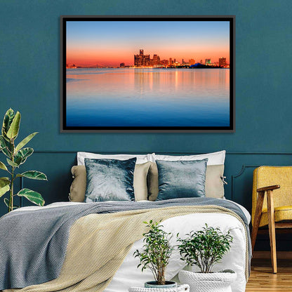 Detroit Golden Hour Skyline Wall Art