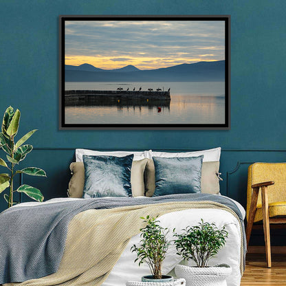 Lake Vrana Pier at Sunset Wall Art