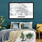 Amsterdam City Map Wall Art