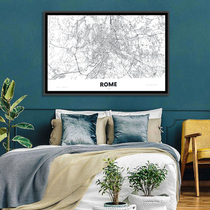 Rome City Map Wall Art