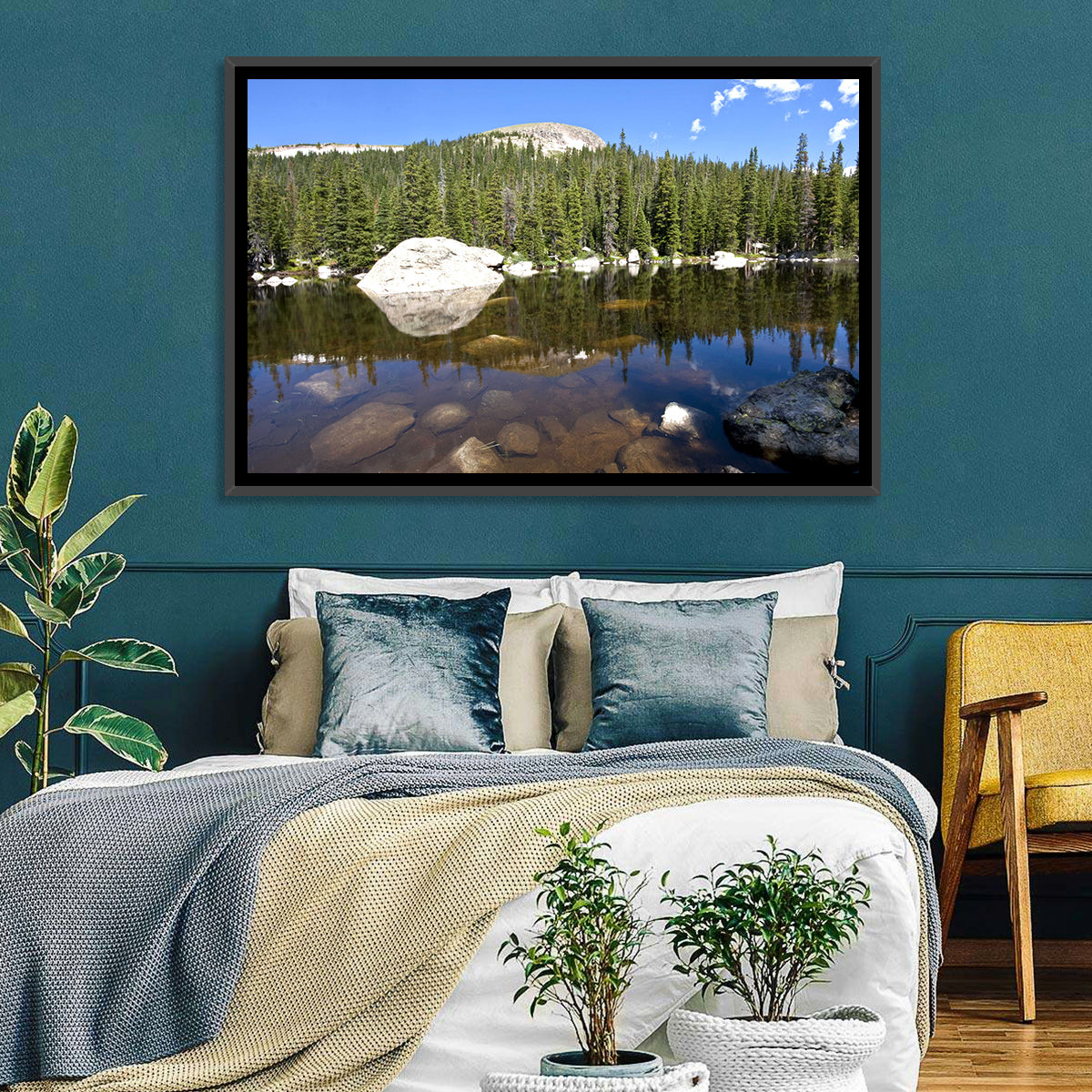 Colorado Forest Lake Reflection Wall Art