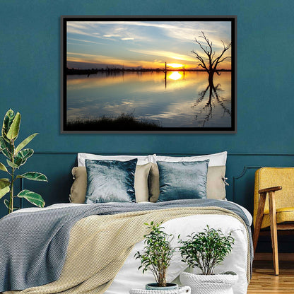 Murray River Sunset Reflection Wall Art