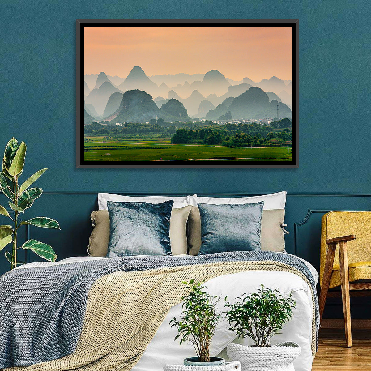 Misty Karst Mountains Wall Art
