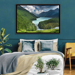 Siberia Woods Mountain Lake Wall Art