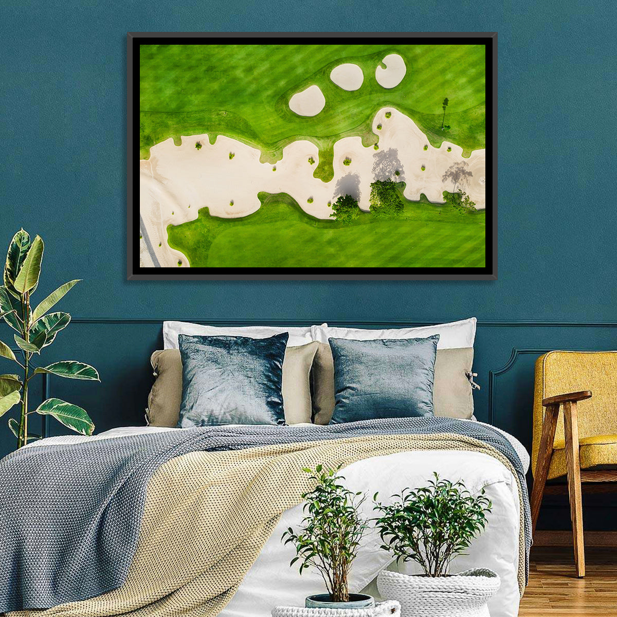Aerial Golf Course Landscape Wall Art