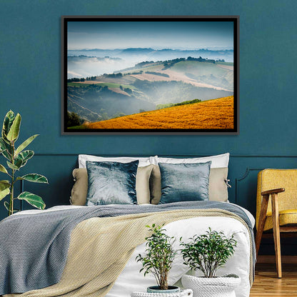 Morning Mist Over Tuscany Wall Art
