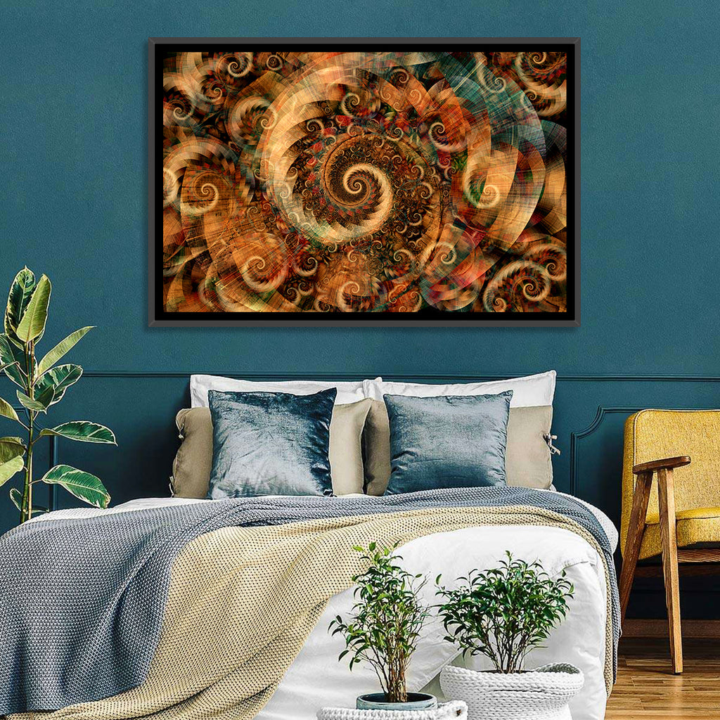 Golden Spiral Fractal Wall Art