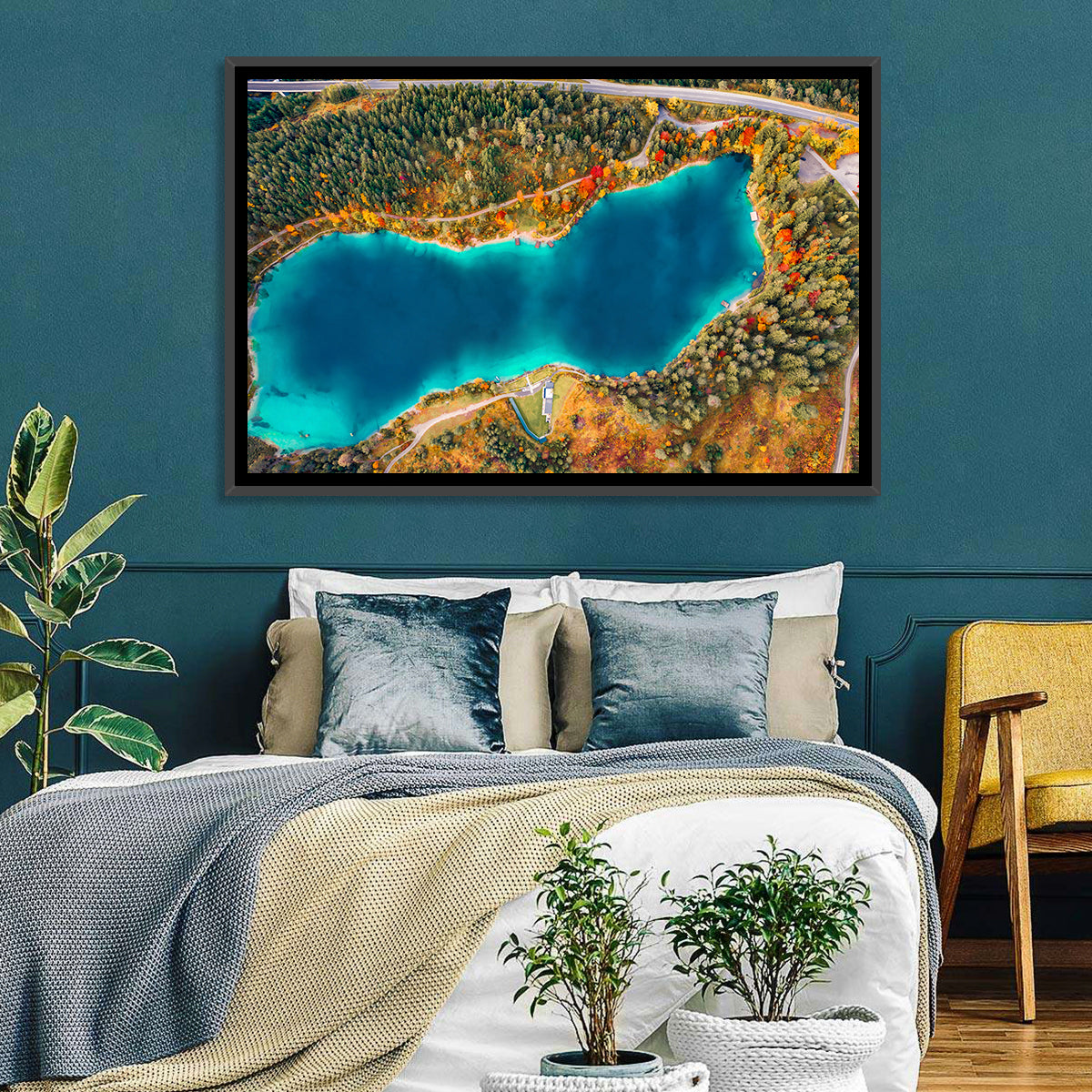 Urisee Lake Wall Art in a room, landscape