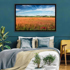 Golden Wheat Field with Poppies Wall Art