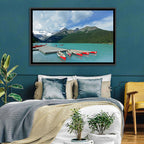 Red Canoes at Lake Louise Wall Art