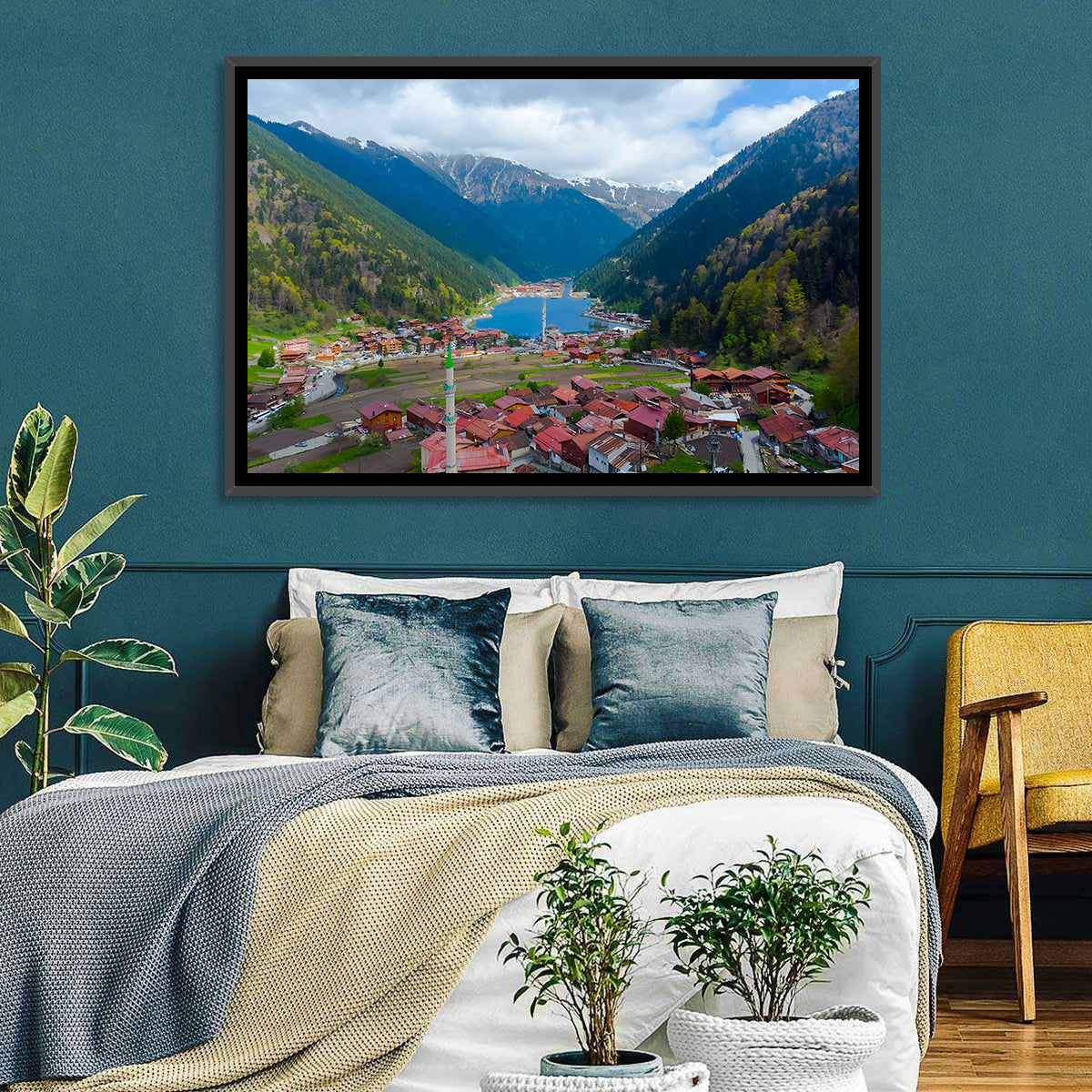 Uzungöl Village Lake View Wall Art