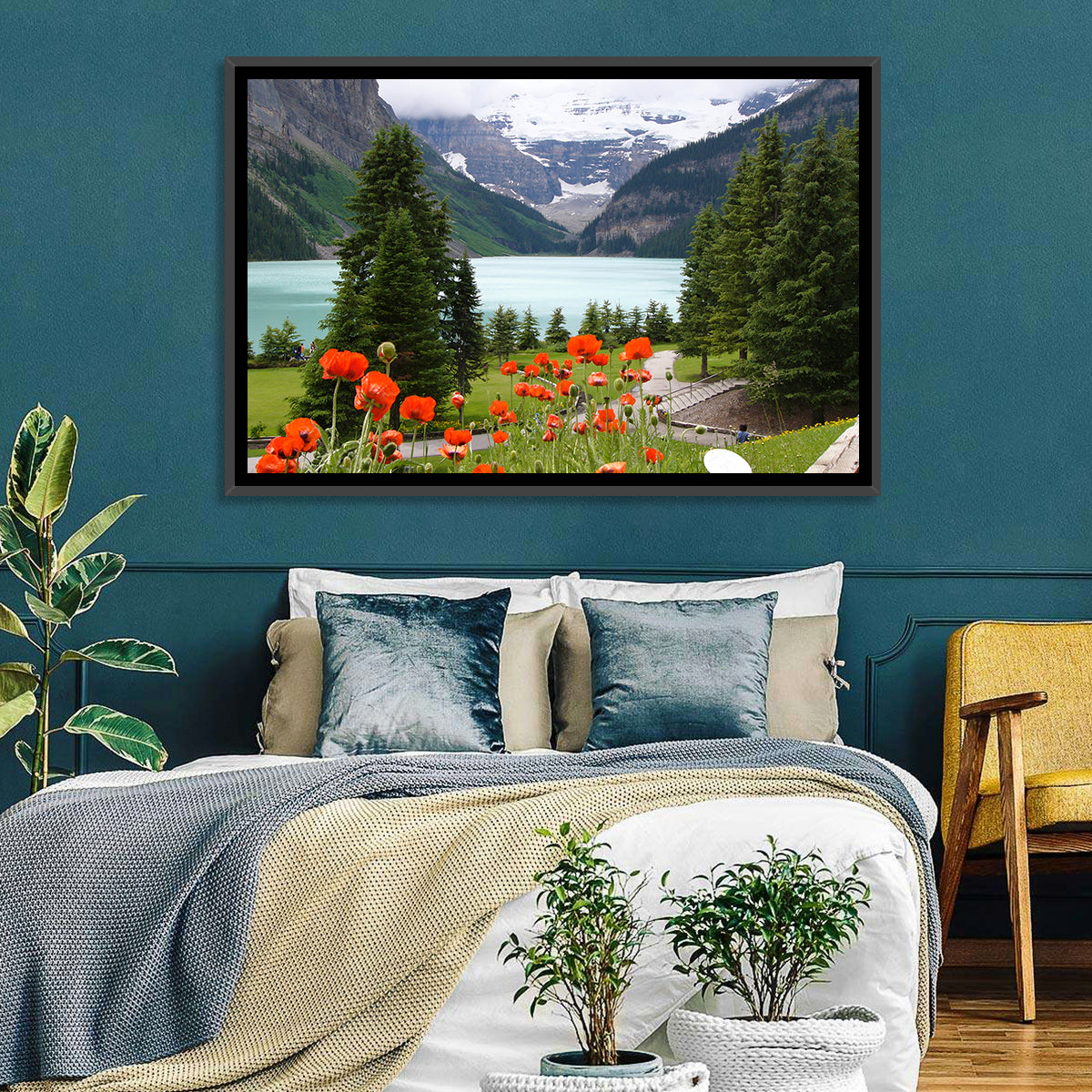 Lake Louise Poppies Wall Art