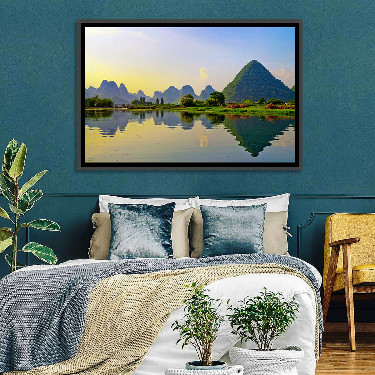 Yangshuo Reflection on Li River Wall Art