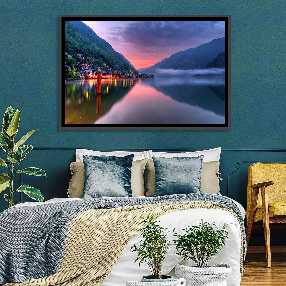 Hallstatt Mountain Village Wall Art