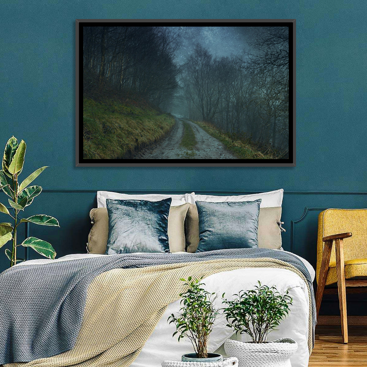 Misty Forest Pathway Wall Art
