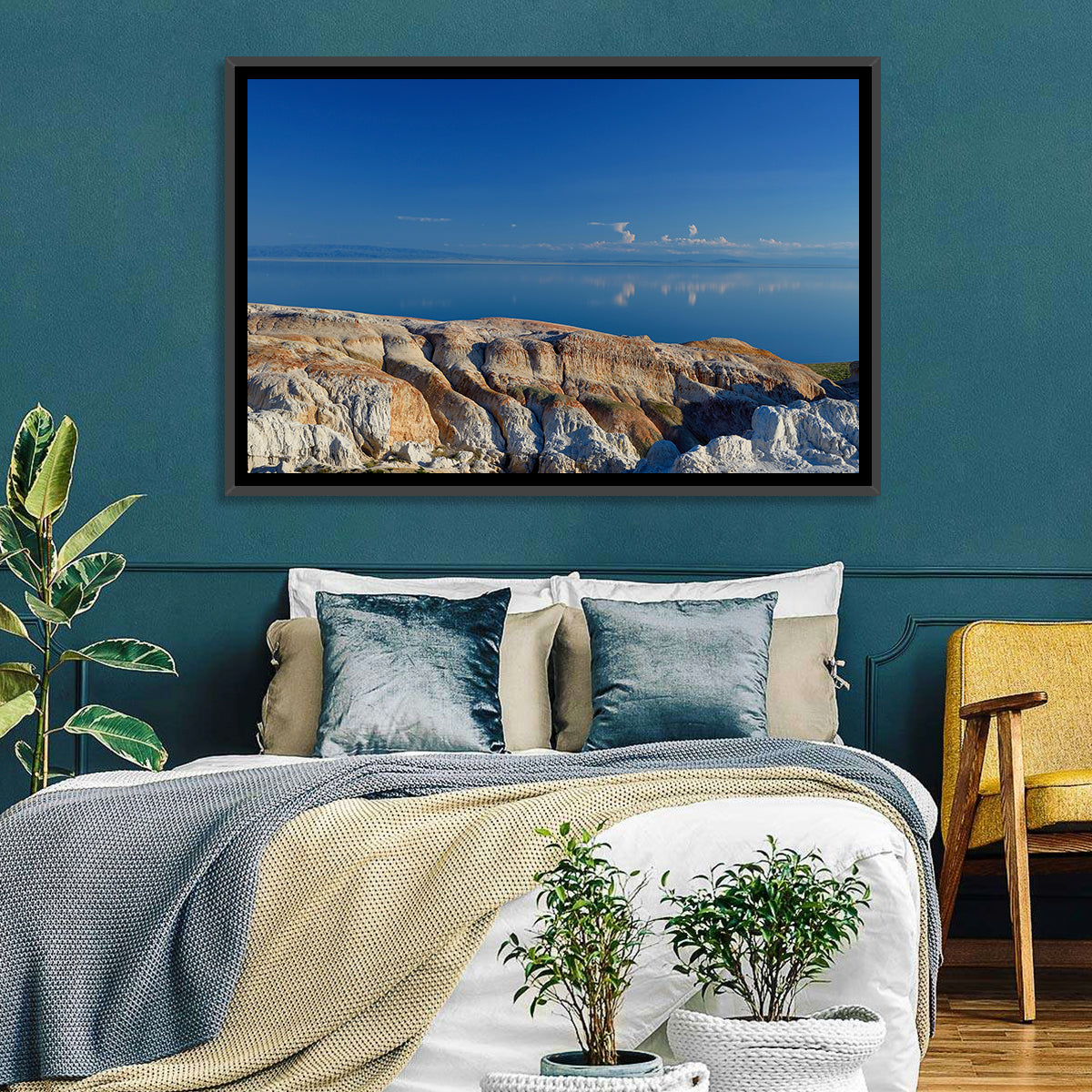 Shekelmes Tract Cliff Over Lake Wall Art