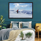 Skier on Snowy Mountain Slope Wall Art