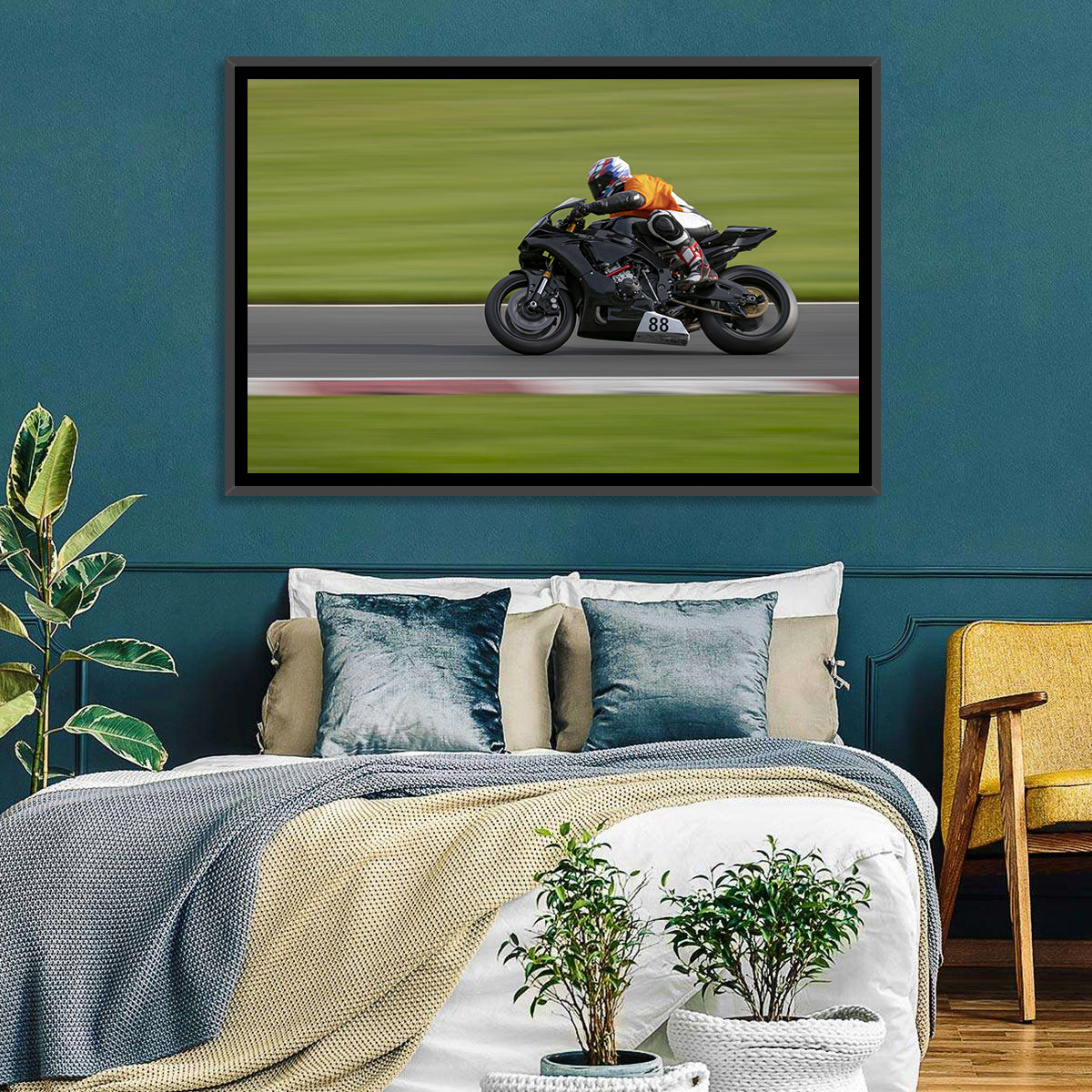 Motorcycle Racer No. 88 Wall Art