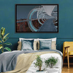 Futuristic City Tunnel with Moon Wall Art