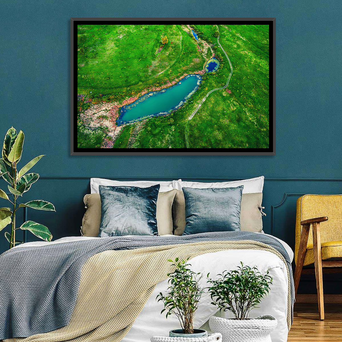 Meadows Lake Aerial Wall Art