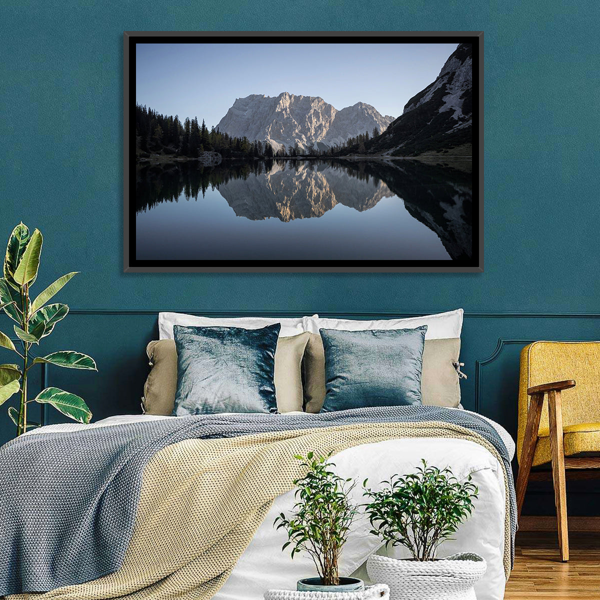 Zugspitze from Lake Seebensee Wall Art