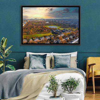 Cloudy Hyde Park Aerial Wall Art
