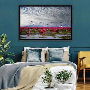 Red Lotus Lake Wall Art