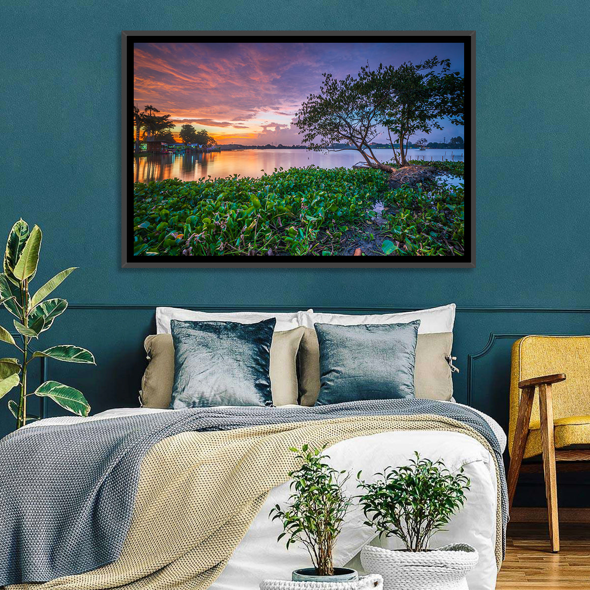 Cipondoh Lake Hyacinth Sunset Wall Art