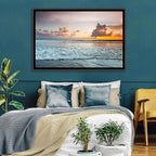 Golden Hour Beach Sunset Surf Wall Art