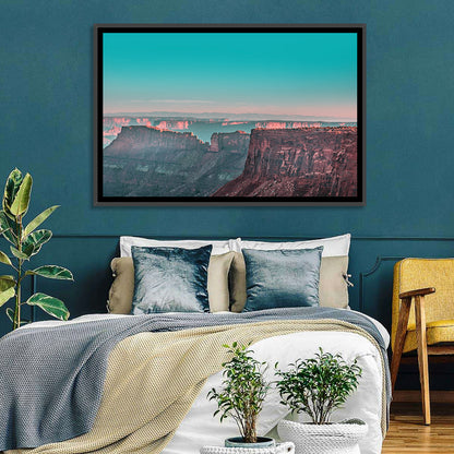Sunlit Canyon Rim at Dusk Wall Art