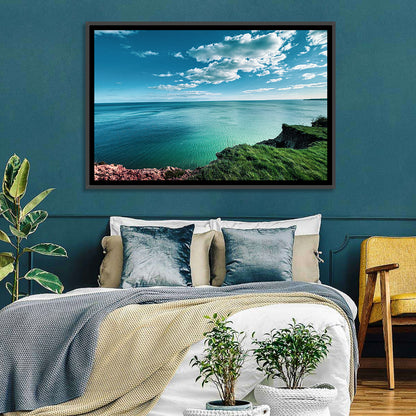 Coastal Cliffs Above a Turquoise Sea Wall Art