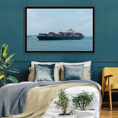 Harbor Container Ship at Sea Wall Art