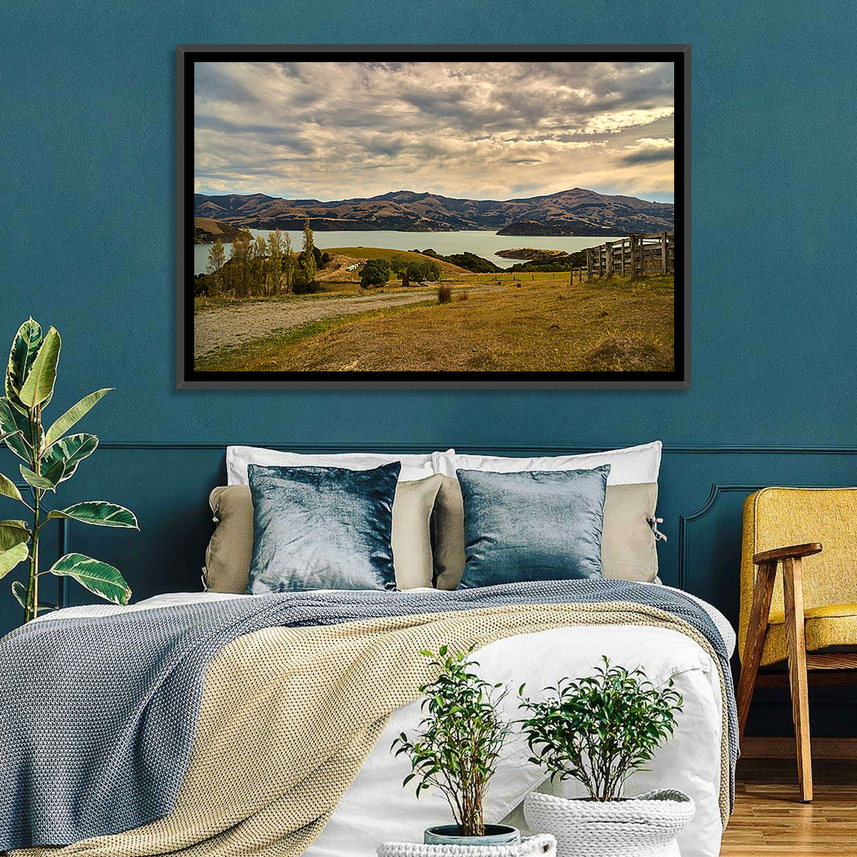 Akaroa Lake Gravel Path View Wall Art