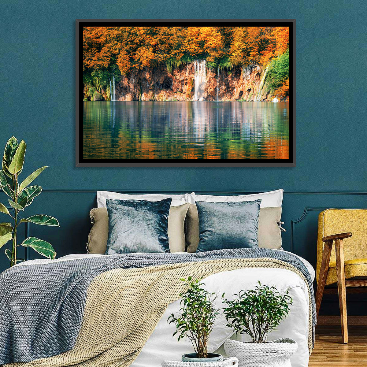 Autumn Reflections at Plitvice Lakes Wall Art