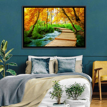 Plitvice Autumn Boardwalk Wall Art