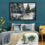 Winter Creek in Snowy Pines Wall Art